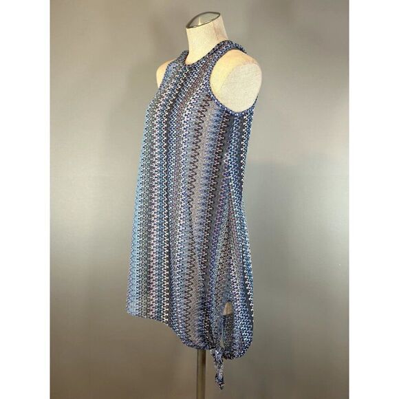Becca Pierside Crochet Side-Tie Swim Coverup in Blue Size XS - Picture 3 of 5